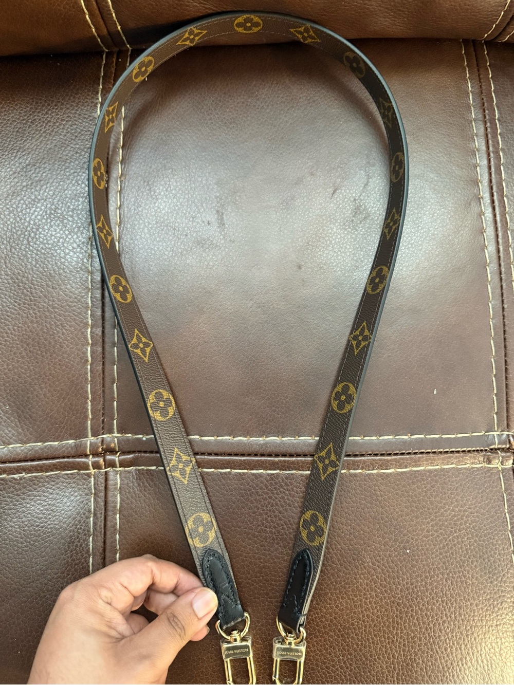 Authentic Louis Vuitton Brown Monogram Shoulder Strap brand new